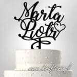 Topper na tort weselny z imionami ❤️ Personalizowany