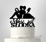 topper ślubny gracz i czytelniczka