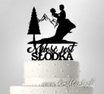 topper na tort weselny taniec z napisem „personalizowany napis”