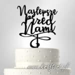 topper ślubny z napisem Najlepsze przed nami